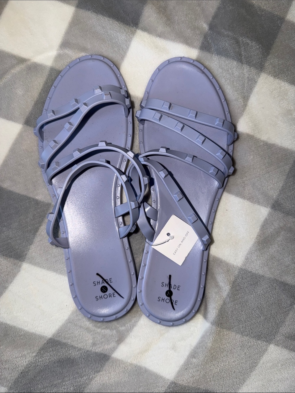 Periwinkle jelly slide sandal